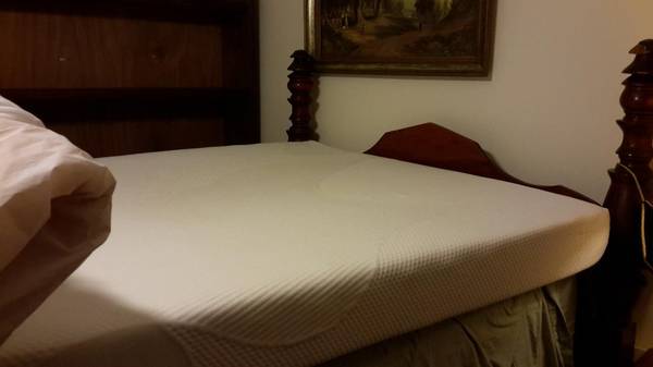 Full size mattress with washable cover and platform frame 1