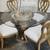 Round glass topped table and 4 chairs 2 thumbnail