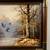 custom framed oil painting ducks and mountain water view 3 thumbnail