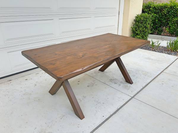 Brand New Solid Wood Shaped Edge Dining Table 1
