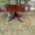 Vintage antique solid mahogany pedestal dining table with 2 leaves 8 thumbnail