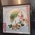 vintage framed Chinese shell art piece featuring peacocks and floral d 10 thumbnail