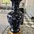 Beautiful Cobalt Blue Mid Century Lamp with Cherry Blossom design 31” 2 thumbnail