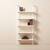 Stairway 72.5" White Metal Wall Mount Bookcase 2 thumbnail