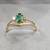 14K Oval Emerald & Diamond ring 2 thumbnail