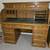 Oak Roll Top Desk - Green Marble Inlay 2 thumbnail