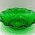 Anchor Hocking Emerald Green Swirl Glass w/ Ruffled Edge Bowl 6.5” 2 thumbnail