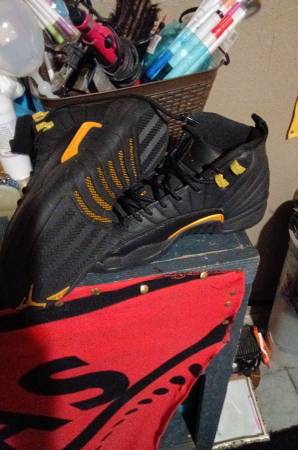 Black n gold Jordan 12 1