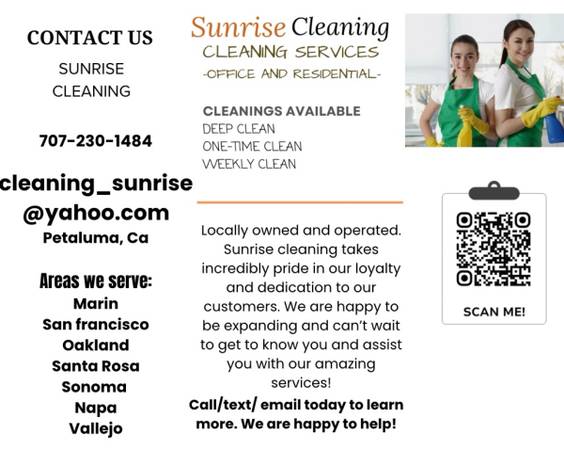 Cleaning services- Bay area (San Rafael)63683376785793120