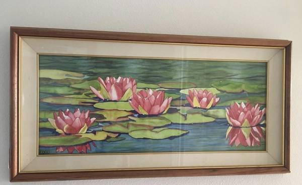 Original COCO Watercolor framed in Hawaiian Koa 1