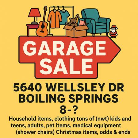 Huge garage sale Boiling Springs 1