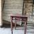 Antique Empire End Table - Red Burgundy Finish - Single Drawer 1 thumbnail