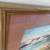 Vintage Tropical Wall Art, Ocean Watercolor Picture, Gold Frame Matted 6 thumbnail