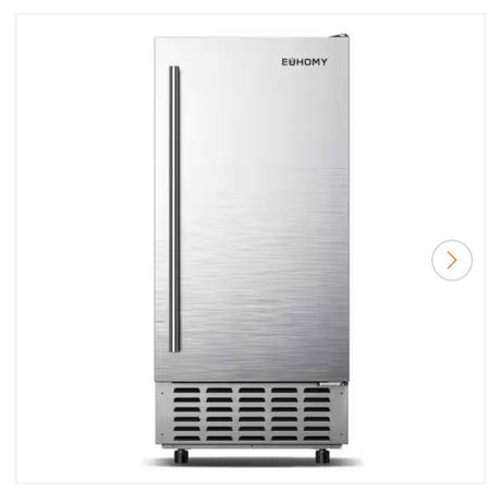 EUHOMY 15 in. 66lbs/24H Nugget Ice Maker in silver Stainless Steel, Bulit-in/Fre 1