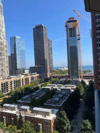 $2,593 / 1br - 860ft2 - Streeterville 1BR con balcón y vista al Navy Pier – Subarriendo de noviembre a mayo (Streeterville)63781351448449121