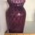 6" Purple hand blown art glass vase with tiny bubbles 3 thumbnail