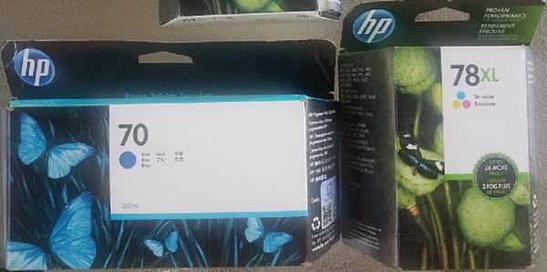 HP Printer 70 / 78XL Cartridges 1