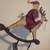 Vintage Folk Art Metal SANTA WITH REINDEER Pendulum Balance Swing 2 thumbnail
