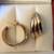 Brand New Solid Yellow Gold Hoop Earrings with Studs on the back 4 thumbnail