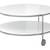 Round Class and Nickle Coffee Table IKEA Modern on Wheels 2 thumbnail