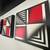 3 geometric square canvases on wood frames 2 thumbnail