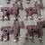 Set of 8 Cast Iron Budweiser Clydesdale Beer Wagon 4.25" Horses Only 2 thumbnail