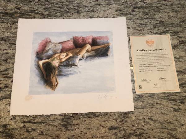 Douglas Hoffman artist pencil draft 'Reclining Nude' 1