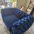 Royal Blue Velvet Couch/Sofa set - BRAND NEW-STILL IN PLASTIC WRAP 3 thumbnail