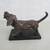 Vtg. Bronze Tone Hunting Dog With Bone Die Cast Metal Statue 8" Length 5 thumbnail