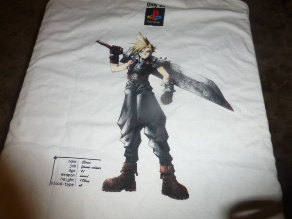 OFFICIAL FF7 FINAL FANTASY VII T-Shirt Promo Squaresoft 1