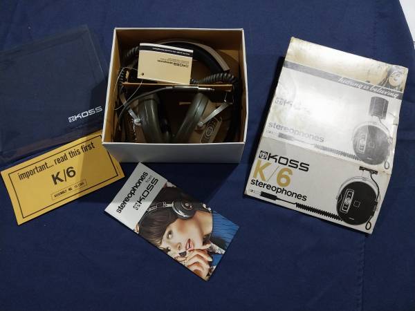 Vintage KOSS K/6 STEREO HEADPHONES NEW IN BOX 1