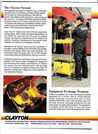 CLAYTON BRAKE CLEANING EQUIP. 1