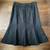 Ross Mayer Black 100% Linen A-line Trumpet Hem Skirt-Size 4 5 thumbnail