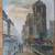 IMPRESSIONIST STREET SCENE FIGURES CITYSCAPE OIL PAINTING SIGNED 1 thumbnail