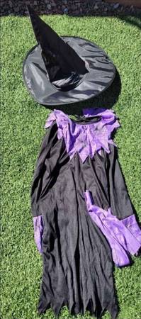 Girls Witch Costume With Hat 1