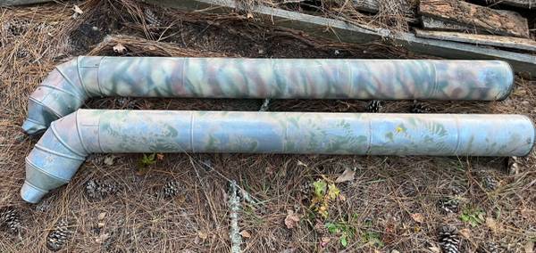 Two nice metal gravity fed tubes deer feeders! 1