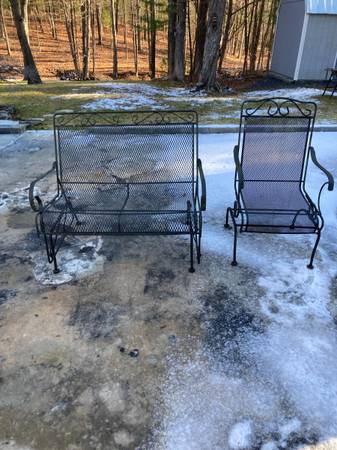 metal glider and chair 1