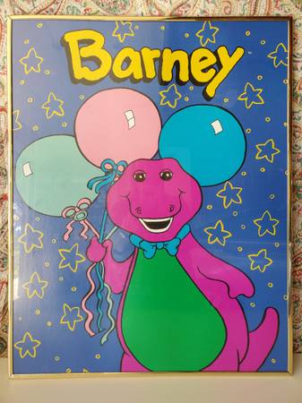 BARNEY THE PURPLE DINOSAUR FRAMED POSTER 1