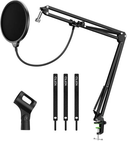Yotto Microphone Stand W/ Adjustable Studio Suspension Arm & Accessory 1
