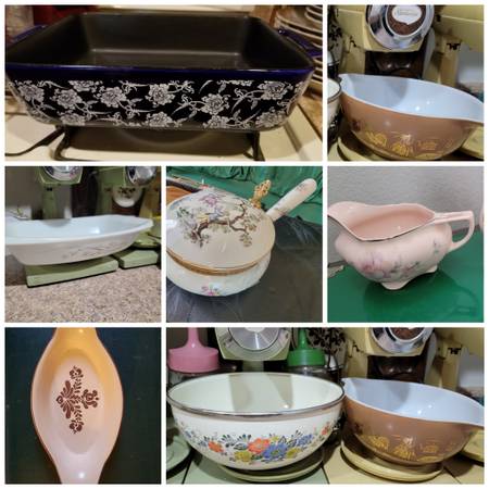 Vintage Pyrex each bowls casserole baking dish Pfaltzgraff 1