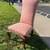 Pink tall throne camelback chair 1 thumbnail