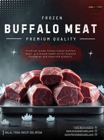 Indian halal frozen boneless buffalo meat 1