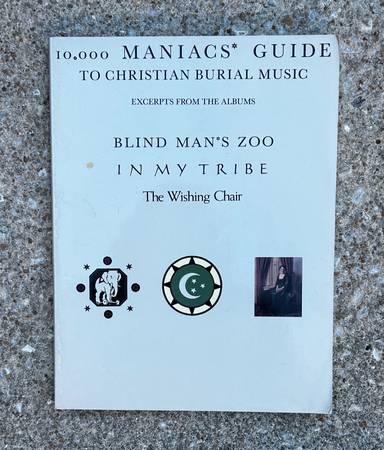 10000 Maniacs Songbook.     (EXTREMELY RARE ) 1