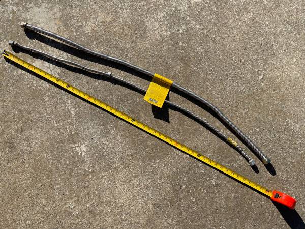 2-Stainless Steel Flexible Gas Lines! Take Both! 1