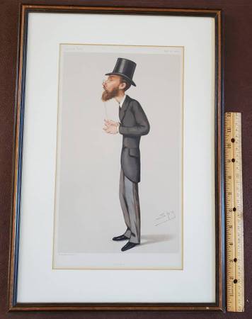 1878 Vanity Fair framed Political Print. Lot 1 of 3 1