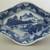 JAPANESE THEME BLUE AND WHITE PORCELAIN DISH 8" X 5-3/8" X 2-3/8" 1 thumbnail