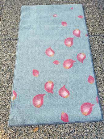 Evolur Home Aurora Pink Petals Nursery Rugs 55" x 31.5" in Pink & Grey 1