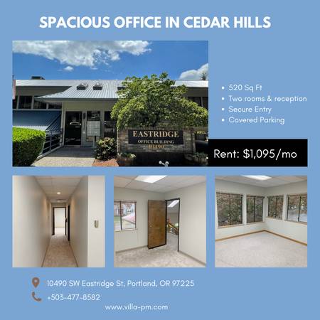 $1,095 / 520ft2 - Spacious 2-Room Office Just Minutes from the Heart of the City (Cedar Hills)63820882796417120
