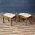 Pair of French Provincial Style Side Tables w/ Travertine Tops by Crow 1 thumbnail