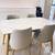 Brand New Marble Dining Set With 4 Grey Chairs, 63L 32W 30H" 2 thumbnail